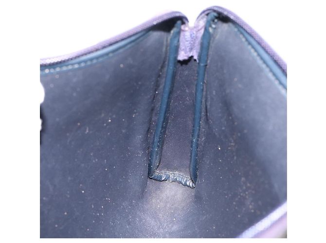 Borsa a Pochette Christian Dior Trotter Canvas Navy Gold Auth ep16080 D'oro Blu navy - vista 16