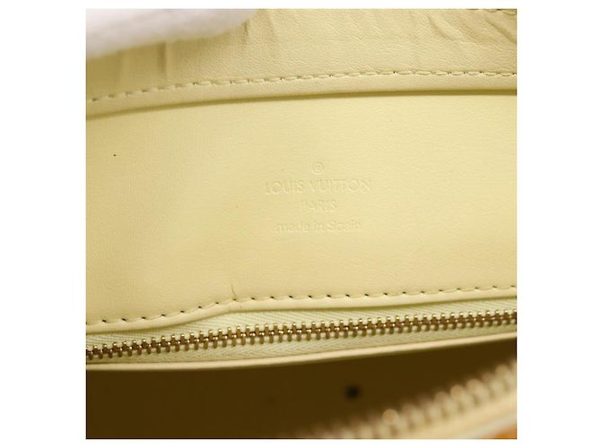 Borsa LOUIS VUITTON Monogram Vernis Houston Lime Yellow M91055 LV Auth ep16061 D'oro - vista 20