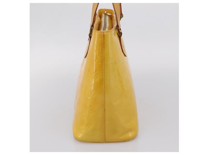 Borsa LOUIS VUITTON Monogram Vernis Houston Lime Yellow M91055 LV Auth ep16061 D'oro - vista 4