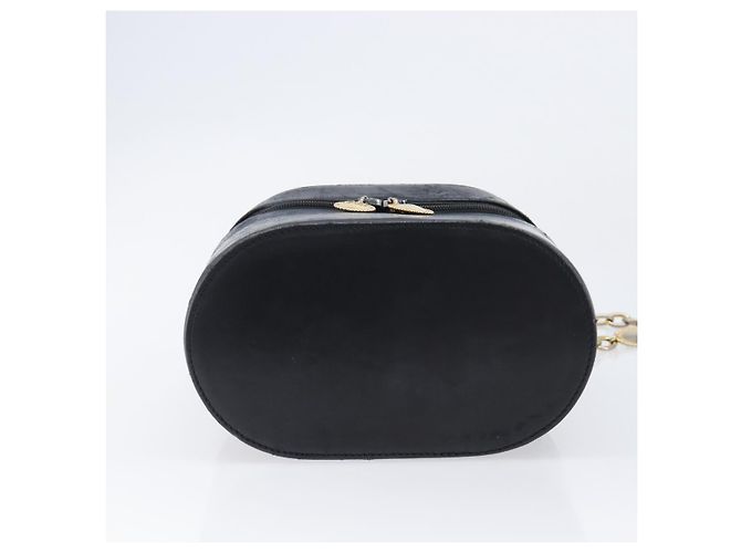 Borsa a mano con catena Christian Dior in pelle nera e oro Auth bs37240 Nero - vista 10