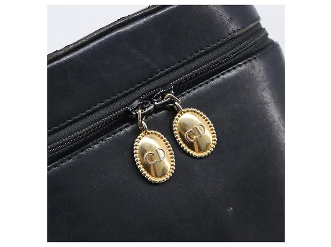 Borsa a mano con catena Christian Dior in pelle nera e oro Auth bs37240 Nero - vista 15