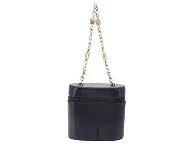 Borsa a mano con catena Christian Dior in pelle nera e oro Auth bs37240 Nero - vista 3
