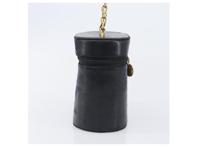 Borsa a mano con catena Christian Dior in pelle nera e oro Auth bs37240 Nero - vista 5