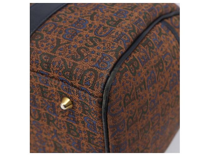 Borsa Boston Burberrys Canvas Gold Brown Auth 206076A Marrone D'oro - vista 13
