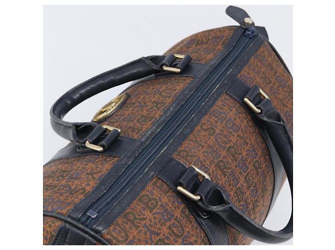 Borsa Boston Burberrys Canvas Gold Brown Auth 206076A Marrone D'oro - vista 6
