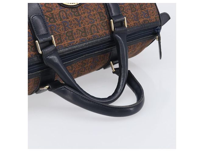 Borsa Boston Burberrys Canvas Gold Brown Auth 206076A Marrone D'oro - vista 8