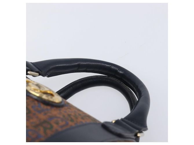 Borsa Boston Burberrys Canvas Gold Brown Auth 206076A Marrone D'oro - vista 9