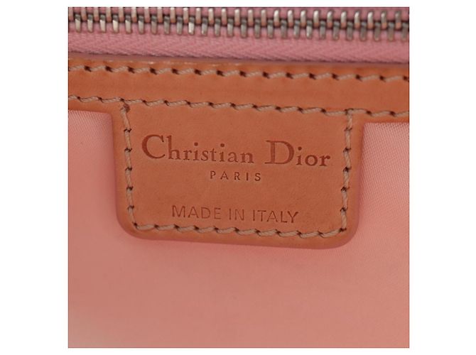 Borsa Christian Dior Trotter Canvas Romantic Chain Bag PVC Beige Argento Auth 202506SAM - vista 21