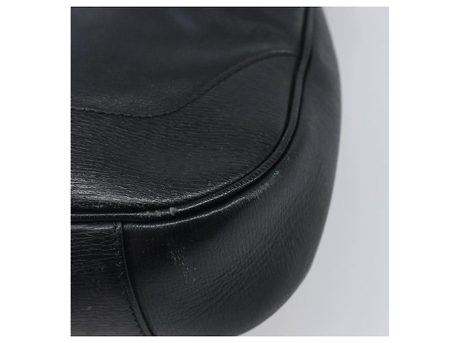 Borsa a mano GUCCI Bamboo Pelle Nero Argento 001 4095 Auth ep15912 - vista 12