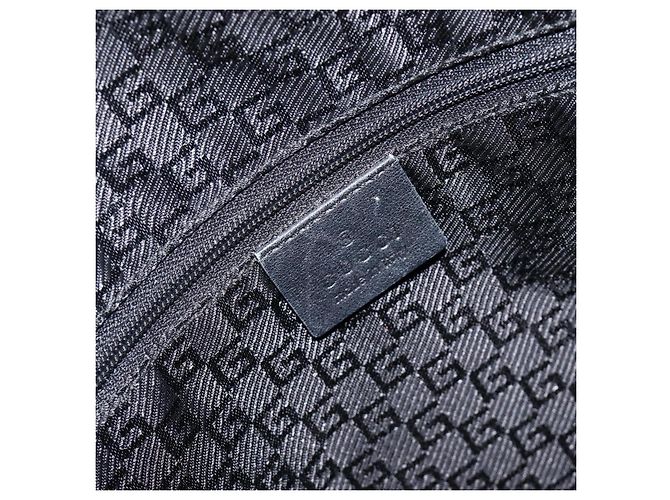 Borsa a mano GUCCI Bamboo Pelle Nero Argento 001 4095 Auth ep15912 - vista 16