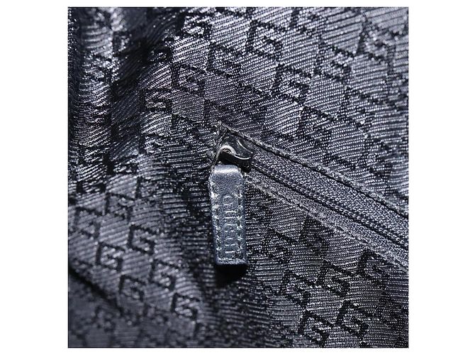 Borsa a mano GUCCI Bamboo Pelle Nero Argento 001 4095 Auth ep15912 - vista 20