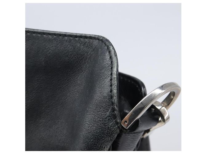 Borsa a mano GUCCI Bamboo Pelle Nero Argento 001 4095 Auth ep15912 - vista 24