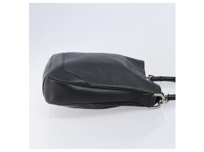 Borsa a mano GUCCI Bamboo Pelle Nero Argento 001 4095 Auth ep15912 - vista 4