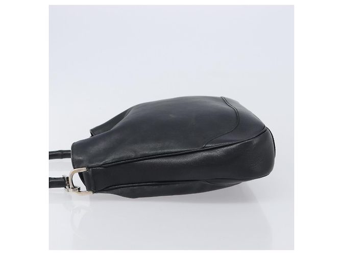 Borsa a mano GUCCI Bamboo Pelle Nero Argento 001 4095 Auth ep15912 - vista 5