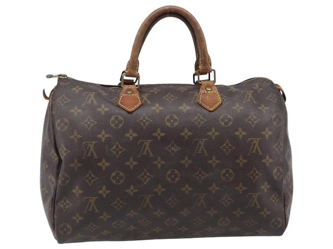 LOUIS VUITTON Monogram Speedy 35 Hand Bag M41524 LV Auth 200670 Monograma - vista 2
