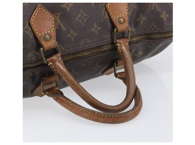 LOUIS VUITTON Monogram Speedy 35 Hand Bag M41524 LV Auth 200670 Monograma - vista 7
