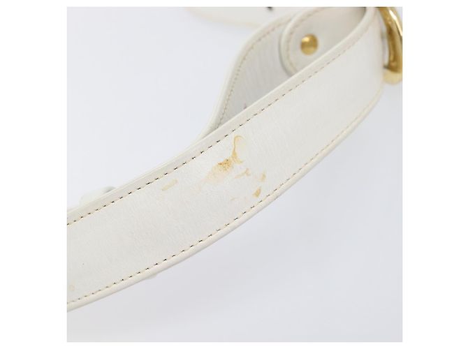 Céline CELINE Schultertasche aus Leder Weiß Gold Auth ep15998 Golden - Ansicht 10