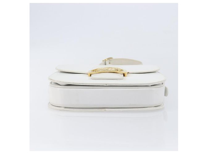 Céline CELINE Schultertasche aus Leder Weiß Gold Auth ep15998 Golden - Ansicht 11