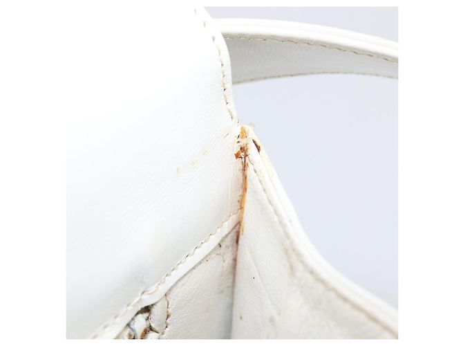 Céline CELINE Schultertasche aus Leder Weiß Gold Auth ep15998 Golden - Ansicht 20