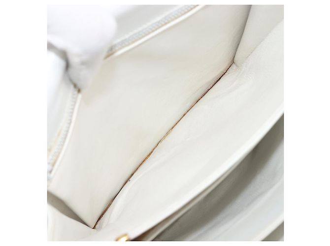 Céline CELINE Schultertasche aus Leder Weiß Gold Auth ep15998 Golden - Ansicht 24