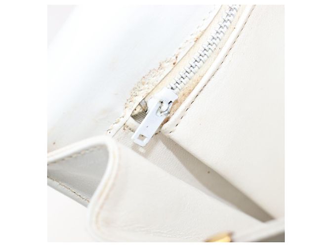 Céline CELINE Schultertasche aus Leder Weiß Gold Auth ep15998 Golden - Ansicht 25