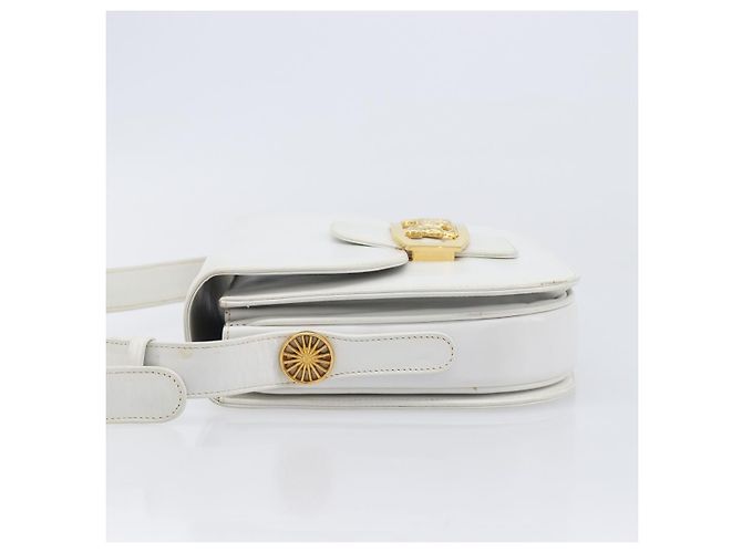 Céline CELINE Schultertasche aus Leder Weiß Gold Auth ep15998 Golden - Ansicht 5