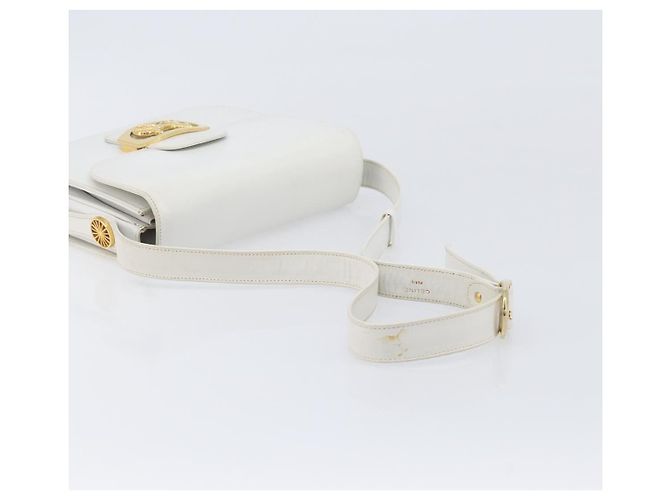 Céline CELINE Schultertasche aus Leder Weiß Gold Auth ep15998 Golden - Ansicht 7