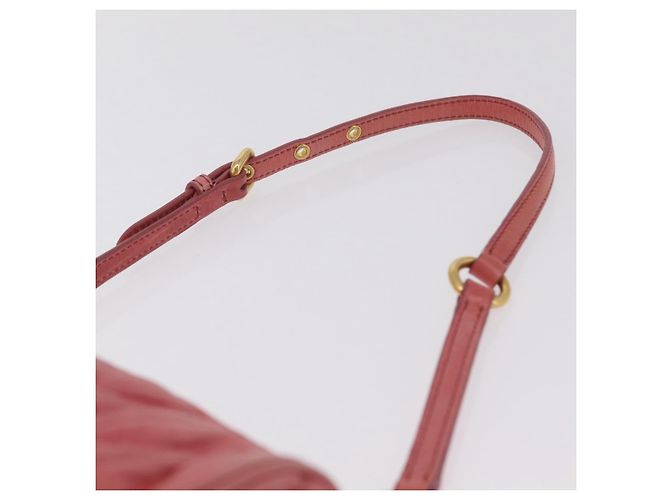 Borsa a tracolla Miu Miu Matelassé in pelle rosa oro autentica 206317M D'oro - vista 10