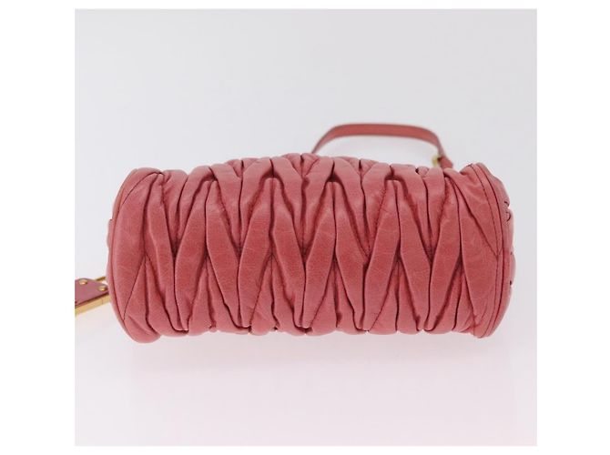 Borsa a tracolla Miu Miu Matelassé in pelle rosa oro autentica 206317M D'oro - vista 13