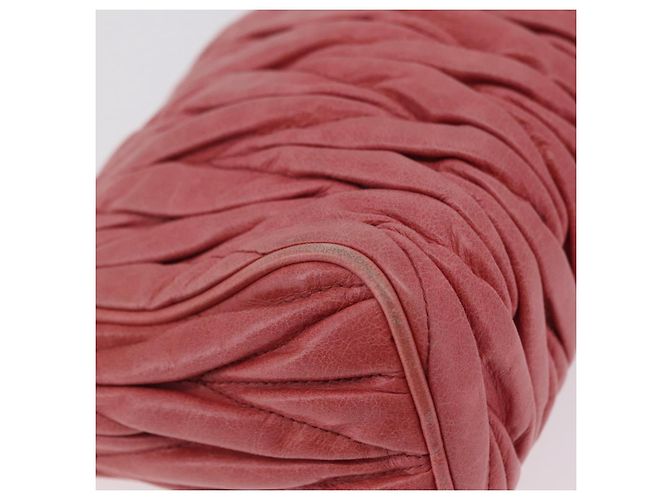 Borsa a tracolla Miu Miu Matelassé in pelle rosa oro autentica 206317M D'oro - vista 14
