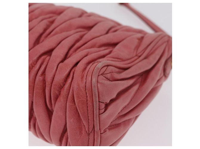 Borsa a tracolla Miu Miu Matelassé in pelle rosa oro autentica 206317M D'oro - vista 15