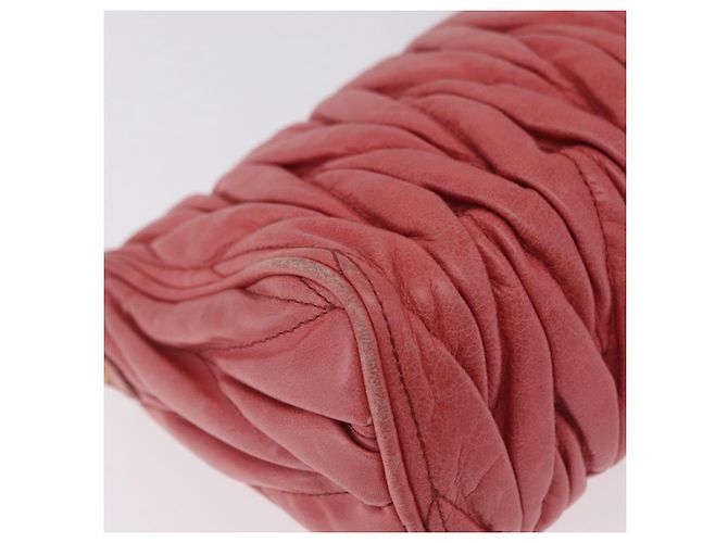 Borsa a tracolla Miu Miu Matelassé in pelle rosa oro autentica 206317M D'oro - vista 16