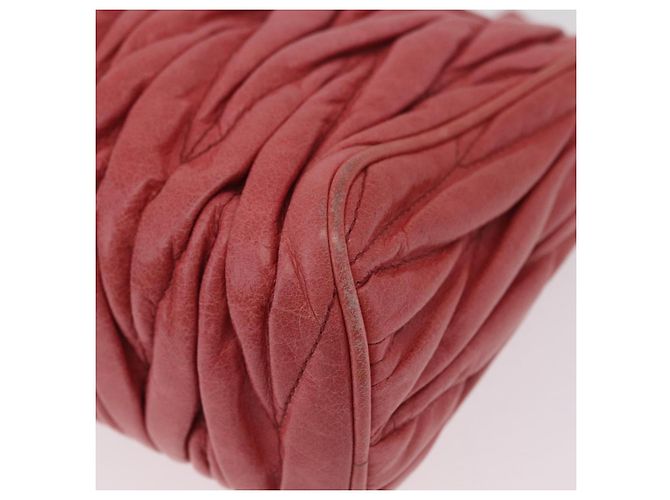 Borsa a tracolla Miu Miu Matelassé in pelle rosa oro autentica 206317M D'oro - vista 17