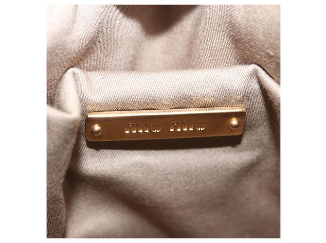 Borsa a tracolla Miu Miu Matelassé in pelle rosa oro autentica 206317M D'oro - vista 21