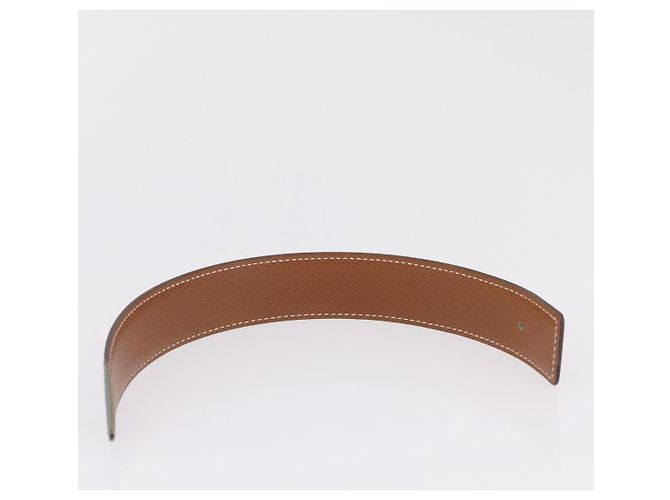 Hermès Cinturón HERMES Cuero Negro Marrón Auth mr2956V Castaño - vista 10