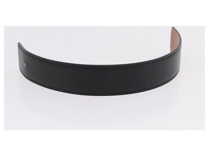 Hermès Cinturón HERMES Cuero Negro Marrón Auth mr2956V Castaño - vista 11
