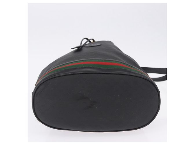 Borsa GUCCI Micro GG Supreme Web Sherry Line PVC Nero 001 116 0933 Auth 203142 D'oro - vista 10