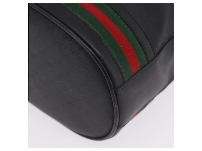 Borsa GUCCI Micro GG Supreme Web Sherry Line PVC Nero 001 116 0933 Auth 203142 D'oro - vista 13