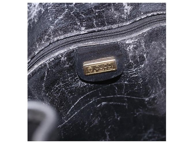 Borsa GUCCI Micro GG Supreme Web Sherry Line PVC Nero 001 116 0933 Auth 203142 D'oro - vista 19