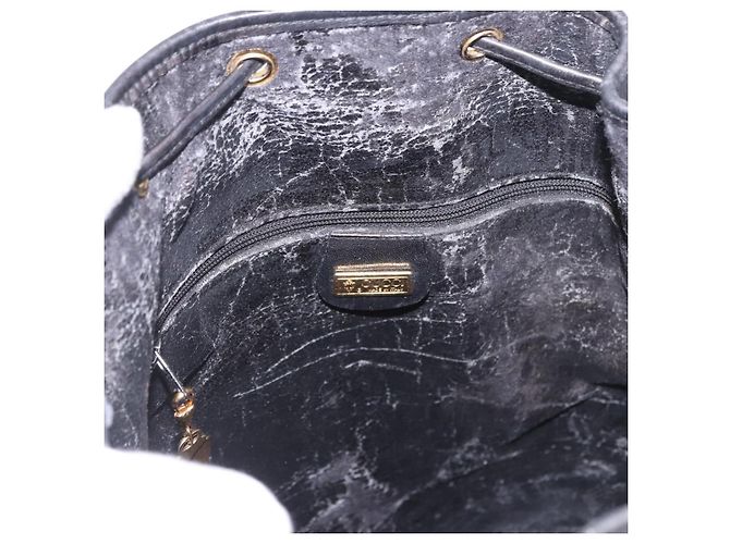 Borsa GUCCI Micro GG Supreme Web Sherry Line PVC Nero 001 116 0933 Auth 203142 D'oro - vista 20