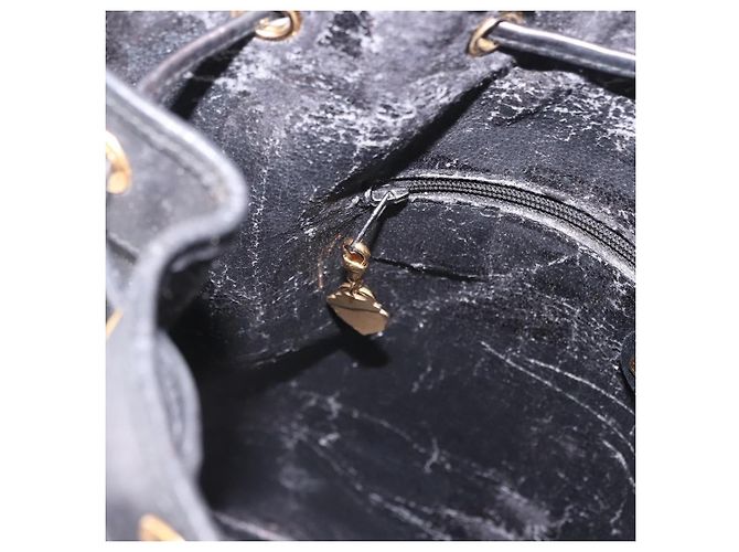 Borsa GUCCI Micro GG Supreme Web Sherry Line PVC Nero 001 116 0933 Auth 203142 D'oro - vista 24