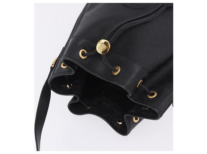 Borsa GUCCI Micro GG Supreme Web Sherry Line PVC Nero 001 116 0933 Auth 203142 D'oro - vista 6