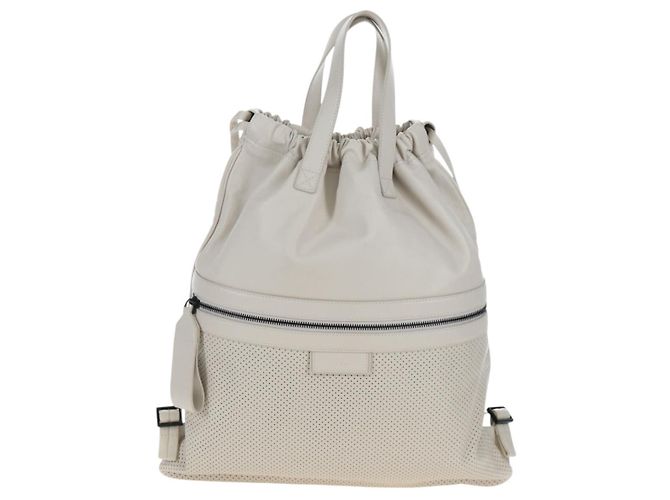 BOTTEGA VENETA Rucksack Leder 2way Ivory Auth 206074V Roh - Ansicht 2