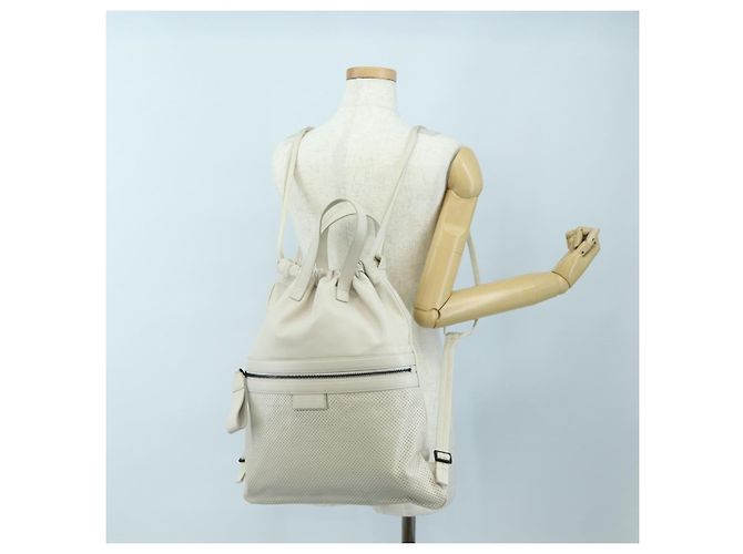 BOTTEGA VENETA Rucksack Leder 2way Ivory Auth 206074V Roh - Ansicht 26
