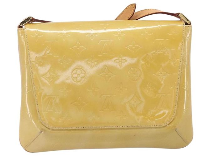LOUIS VUITTON Monogram Vernis Thompson Street Bag Beige M91301 LV Auth ep15853A - vista 2