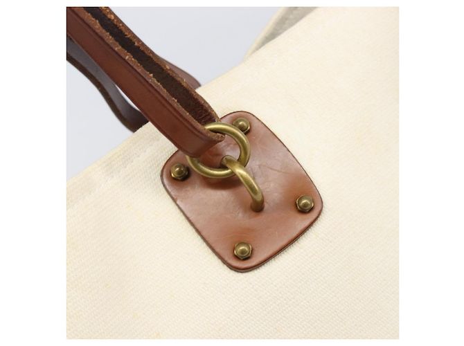Borsa Tote BOTTEGA VENETA Canvas Beige Gold Auth ep15985 D'oro - vista 14