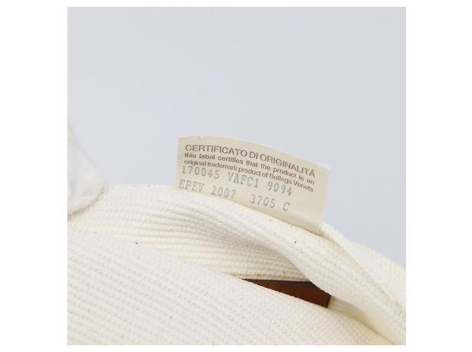 Borsa Tote BOTTEGA VENETA Canvas Beige Gold Auth ep15985 D'oro - vista 19