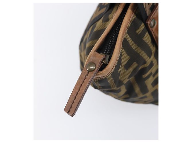 Borsa a mano FENDI Zucca Canvas Nero Oro 7VA165 Auth gh2374 - vista 17