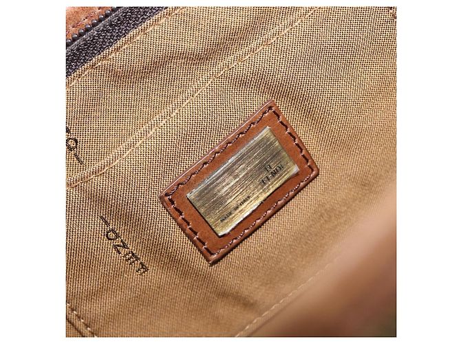 Borsa a mano FENDI Zucca Canvas Nero Oro 7VA165 Auth gh2374 - vista 18