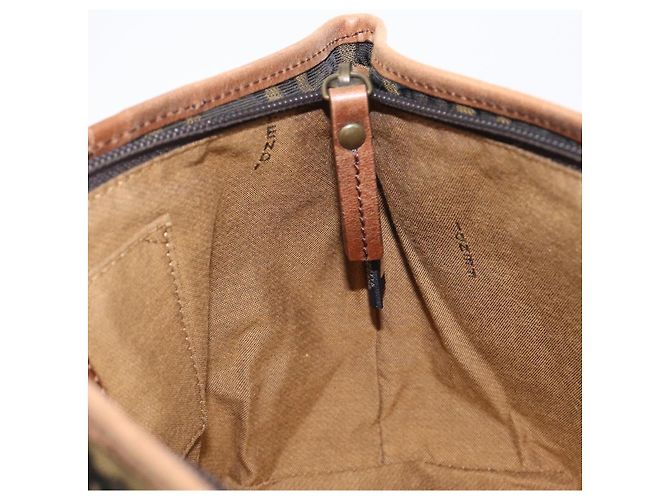 Borsa a mano FENDI Zucca Canvas Nero Oro 7VA165 Auth gh2374 - vista 20